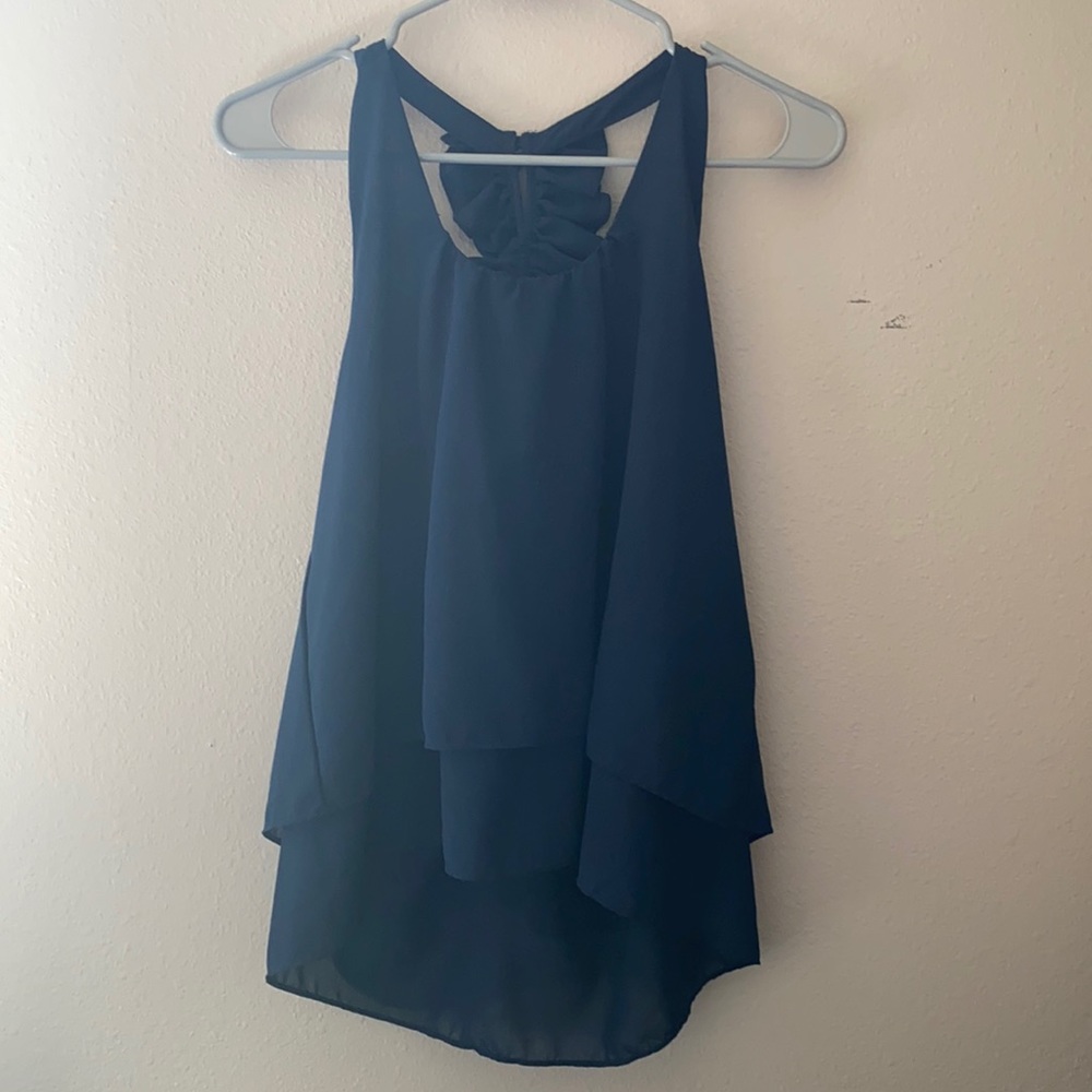 Dark blue dressy tank top